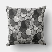グレーマーブルストーンズ抽象芸術パターン装飾用クッション クッション (裏面)