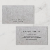 グレーマーブルストーンパターンシンプル建築 名刺 (正面/裏面)
