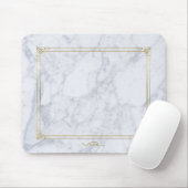 グレーマーブルストーン金ゴールドヴィンテージ枠 マウスパッド (マウス)