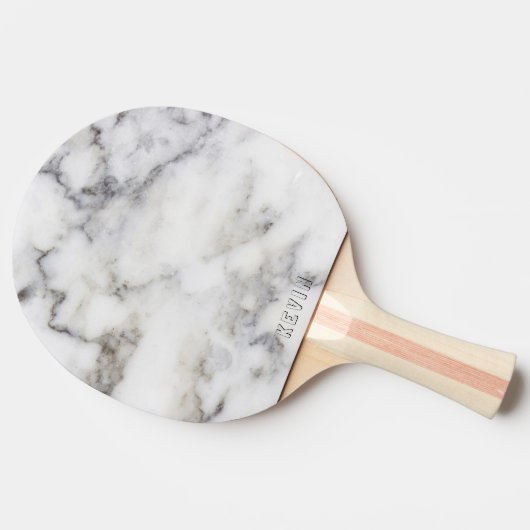グレーマーブルフェイクプリントモノグラム 卓球ラケット (横)