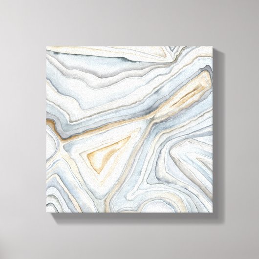 グレーマーブル抽象デザイン キャンバスプリント (正面)