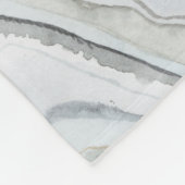 グレーマーブル抽象デザイン フリースブランケット (角)