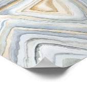 グレーマーブル抽象デザイン ポスター (角)