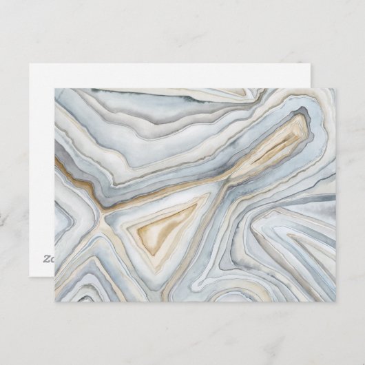 グレーマーブル抽象デザイン ポストカード (正面/裏面)