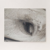 グレーマーレホース、アップクローズアイズ ジグソーパズル (横)