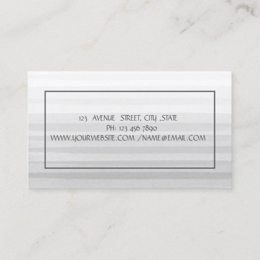 グレーミキサーフラワーストライプズグラデーションベーカリー 名刺 (裏面)