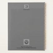 グレーミニチュアシュナウザーラインアート1 プランナー手帳 (裏面)