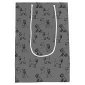 グレーミニチュアシュナウザーラインアート1-5 ミディアムペーパーバッグ (裏面)
