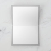 グレーミニマリストモノグラム名前をカスタムする サンキューカード (内部)