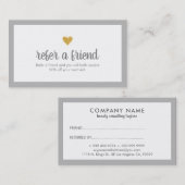 グレーミニマルとホワイトの紹介カード 紹介カード (正面/裏面)