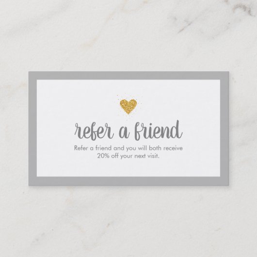 グレーミニマルとホワイトの紹介カード 紹介カード (正面)