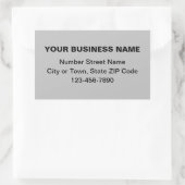 グレーミニマルのプレーン文字ビジネスブランド 長方形シール (バッグ)