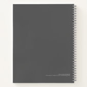 グレーミニマルの「レシピ」ノートブック ノートブック (裏面)