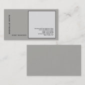 グレーミニマルエレガントリストプレーンプロフェッショナル 名刺 (正面/裏面)