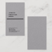 グレーミニマルクリエイティブシンプルプレーンプロフェッショナル 名刺 (正面/裏面)