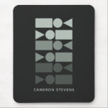 グレーミニマルグリーン幾何デザインパーソナライズされた マウスパッド<br><div class="desc">色モダンパレットの中のミニマルな幾何学的なグラフィックグラデーションデザインシンプルで、緑の色調と美しい落ち着いたグレーの、名前や好みの文言をパーソナライズされた付けたグラフィック。</div>