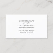 グレーミニマルフェイク金ゴールドヘアスタイリストアポイントメント 予約カード (裏面)