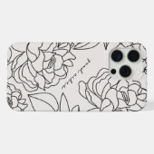 グレーミニマルフローラ美的電話ケース iPhoneケース (裏面横)