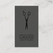 グレーミニマルブラックヘアスタイリスト/サロン 名刺 (正面)