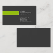 グレーミニマルホワイトグリーン魅力的な名刺 名刺 (正面/裏面)