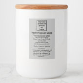 グレーミニマルポートレートの製品情報 フードラベル (正面)