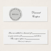 グレーミニマルモダンサロンとスパ割引カード (正面&裏面)