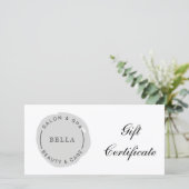 グレーミニマルモダンサロンスパギフト証明書 (スタンド正面)