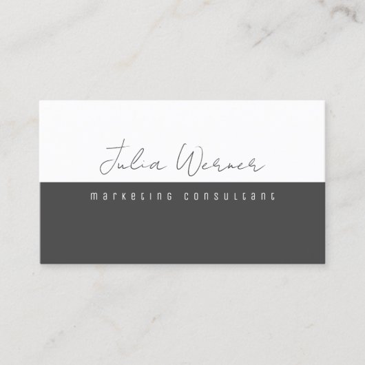 グレーミニマルモダンプロフェッショナルマーケティング 名刺 (正面)
