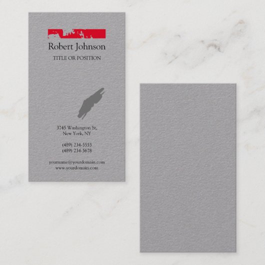 グレーミニマルモダンリストラシンプルインユニーク 名刺 (正面/裏面)