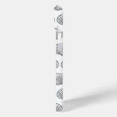 グレーミニマルモノグラーム貝殻パターン Case-Mate iPhoneケース (裏面 / 左)