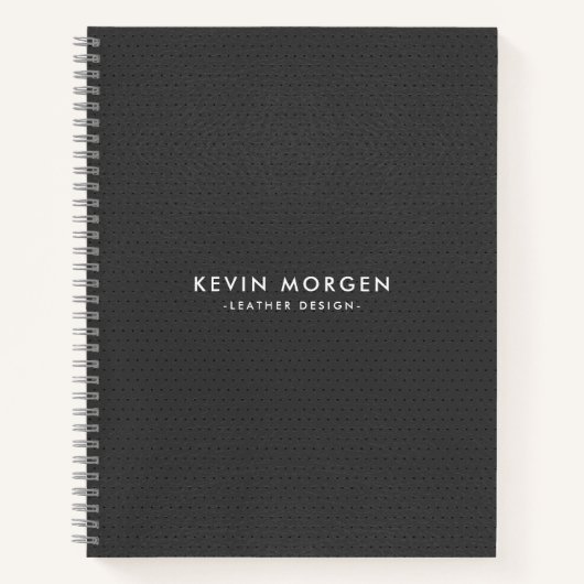 グレーミニマルヴィンテージレフェイクザー ノートブック (正面)