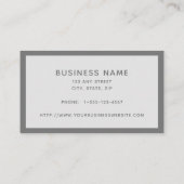 グレーミニマル名刺 名刺 (裏面)