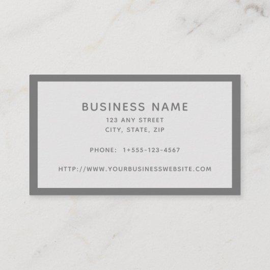グレーミニマル名刺 名刺 (裏面)