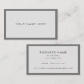 グレーミニマル名刺 名刺 (正面/裏面)