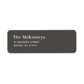 グレーミニマル差出人住所 ラベル (正面)