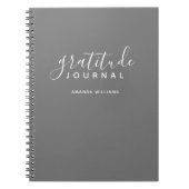 グレーミニマル感謝ジャーナル – 書道 ノートブック (正面)