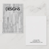 グレーミニマル木製イヤリング表示カード 名刺 (正面/裏面)