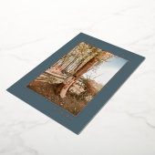 グレーミニマル金ゴールドの結婚した駆け落ち発表 箔招待状 (回転した状態)