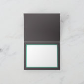 グレーミントかわいらしホワイトフラワーブーケありがとう カード (内部)