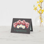 グレーミントオーキッド&バラブーケコングレ カード (黄色い花)