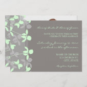 グレーミントフローラフォト結婚式招待状カード 招待状 (正面/裏面)