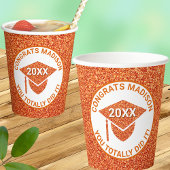 グレームオレンジキャップシックエレガントスクールパーティー 紙コップ