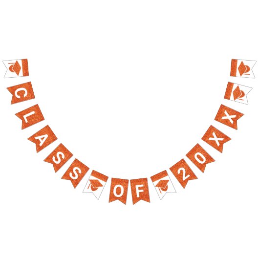 グレームオレンジキャップシンプルクラスのプラス年 バンティングフラッグ (全)