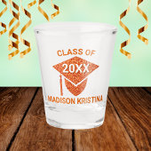 グレームオレンジキャップパーソナライズされたシックエレガント ショットグラス