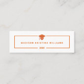 グレームオレンジキャップ高校名前をカスタムする コーリングカード (正面)