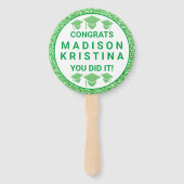 グレームグリーンキャップシンプルエレガント写真 ハンドファン (正面)