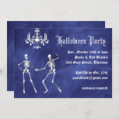 グレームスケルトンオンパープルヘイズハロウィーン招待状 招待状 (正面/裏面)