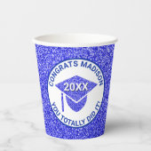 グレームネイビーキャップシックエレガントスクールパーティーパペ 紙コップ (正面)