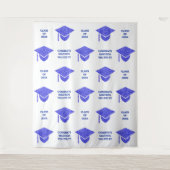 グレームネイビーキャップシックパーティー自撮りフォトブース タペストリー (正面)