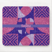 グレームピンクと紫の幾何学的マウスパッド マウスパッド (正面)